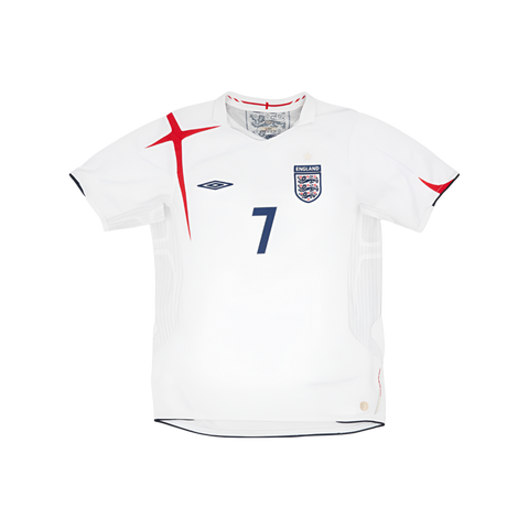 2005 England Home Shirt Beckham #7